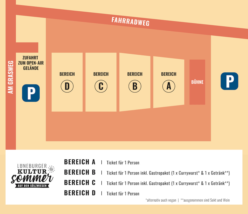 Lageplan des Lueneburger Kultursommers 2021 Lageplan des Lueneburger Kultursommers 2021